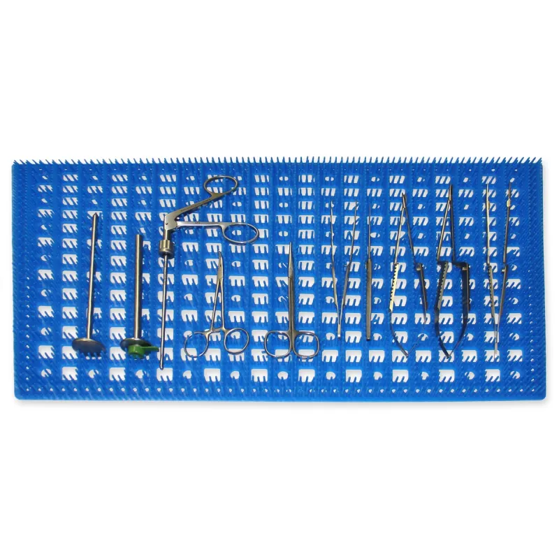 ERMIS MedTech GmbH Silikon-Noppenmatte gelocht, für Steril Container 245 x 245 mm Blau ER851.000B