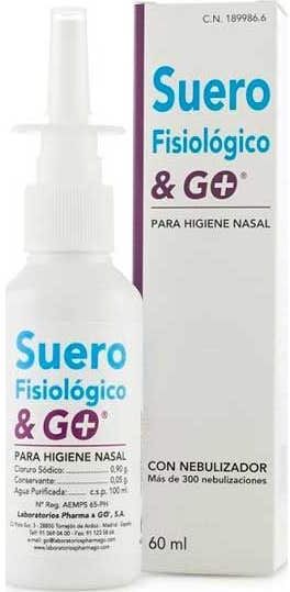 Laboratorios Pharma & Go & go Suero Fisiológico Nasal con Nebulizador 60 ml