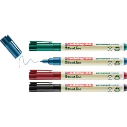 EDDING 25/4S - EcoLine Permanentmarker, 4-farbig sortiert