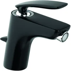 KLUDI BALANCE Bidet-Einhandmischer, Einlochmontage, Auslaufhöhe 100mm, 522168775, Farbe: Mattschwarz / Chrom