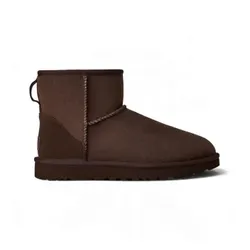 UGG für Damen. 1016222 Leder-Stiefel Classic Mini II dunkelbraun (41), Wohnung, Keine, Lässig