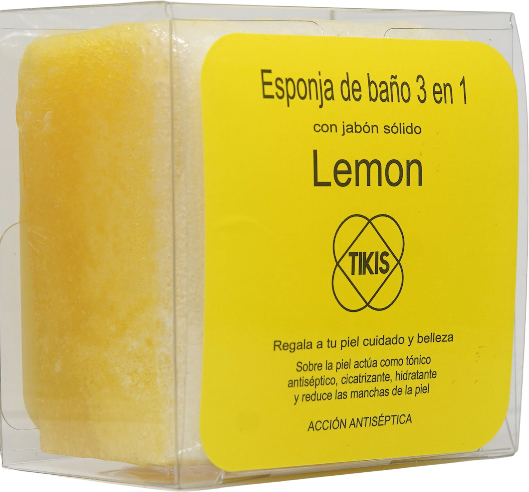 Tikis Quadratischer Schwamm mit Zitronenseife 100 gr