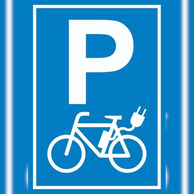 HB-Druck Parkplatz E-Bike Elektrorad Schild A3 (297x420mm)