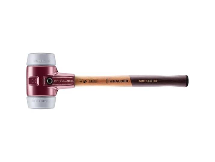 Maillet SIMPLEX\, TPE moyen; avec boîtier en fonte malléable et manche en bois D=80 mm 3003.080