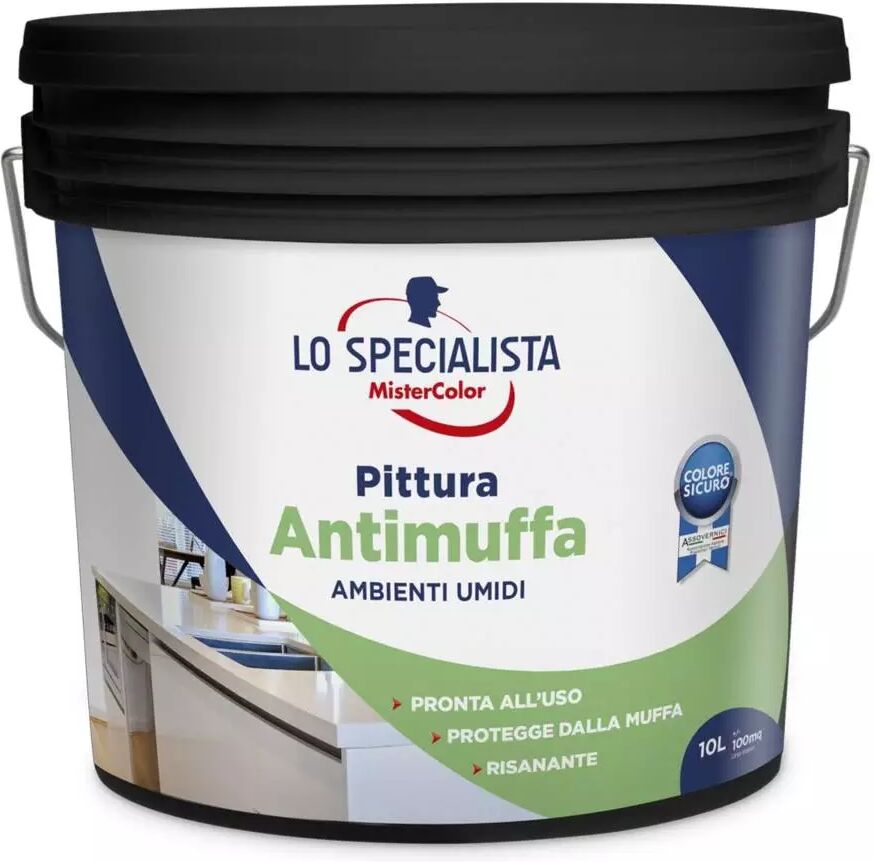 Lo Specialista di Mistercolor PITTURA ANTIMUFFA 10LT BIANCO