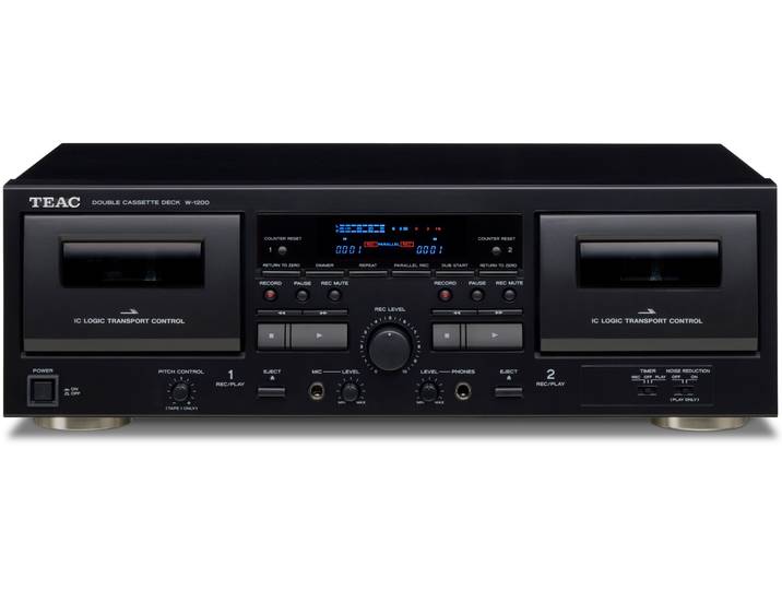 Teac W-1200 - Cassettespeler - USB digitale output - Zwart