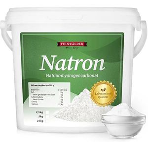Feinwälder Natron E500ii, Lebensmittelqualität, Pulver, Natriumhydrogencarbonat zum Backen und Reinigen, 5 kg