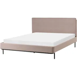 BETT mit Lattenrost 160/200 cm Taupe Corio