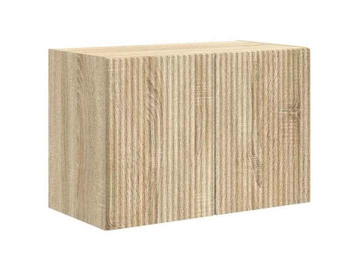 Meuble tv mural rectangulaire 60 x 31 x 40 cm bois beige