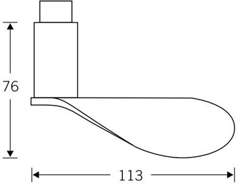 Paire de béquille 1128 carré 7 mm inox FSB 1128-6204