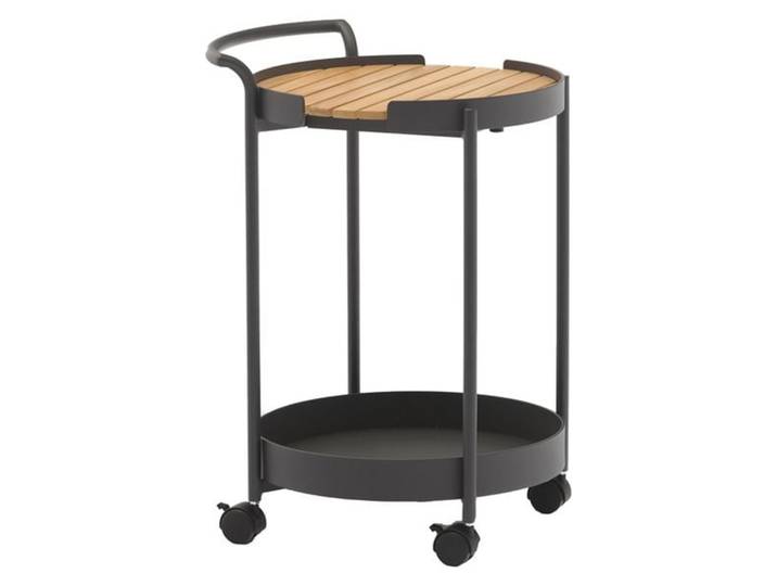 Zebra Trolley Beistelltisch 45x51,3cm Aluminium/Teak