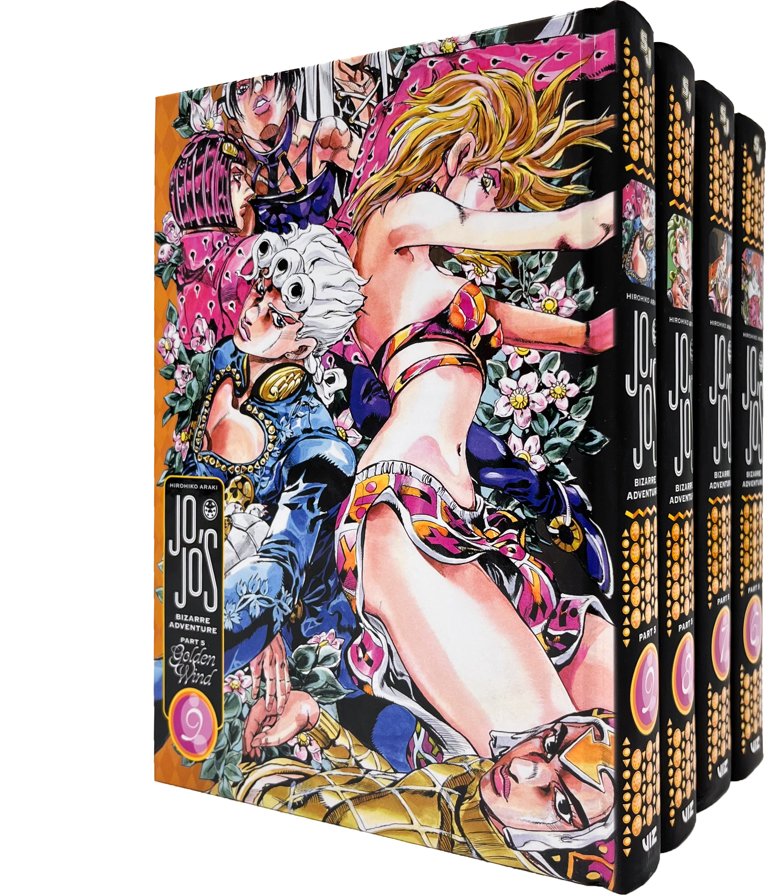 Viz Media JoJo's Bizarre Adventure Part 5- Golden Wind Series 4 Books Collection Set (Vol 6-9) by Hirohiko Araki