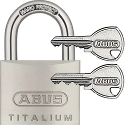 Abus Titalium Vorhangschloss Vorhängeschloss - 64TI - inkl. 2 Schlüssel - 20-50mm