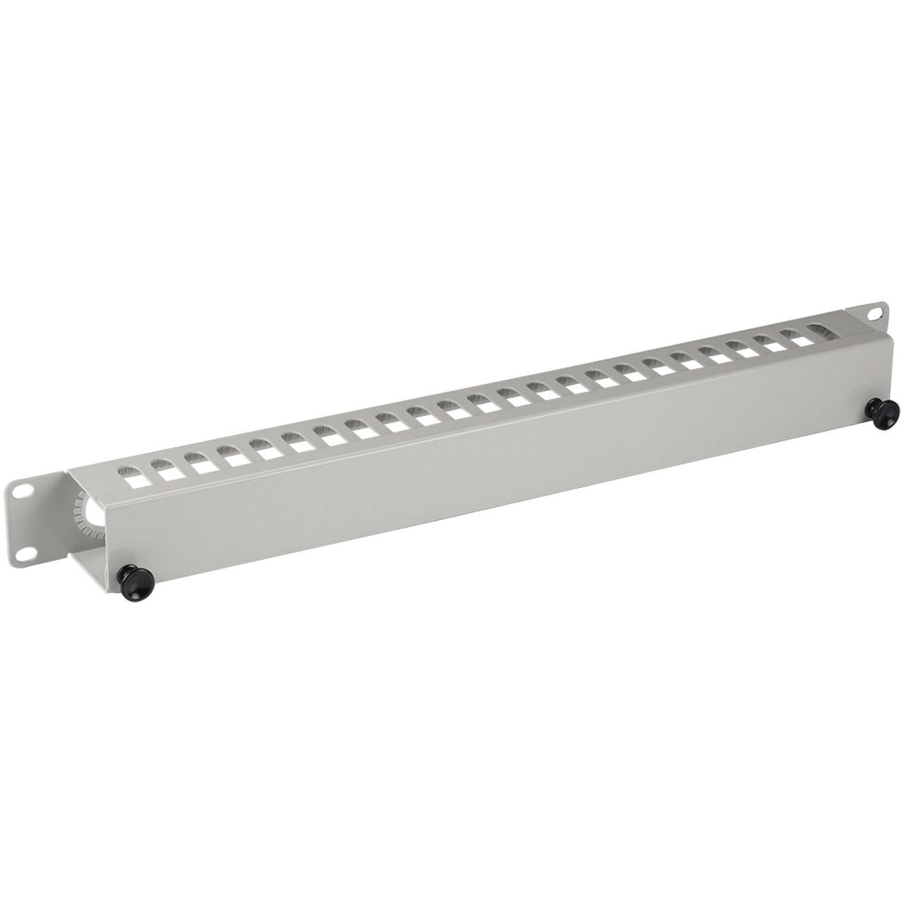 19" (48,26cm) EFB Elektronik 1HE Kabelführungspanel mit Abdeckung, RAL7035