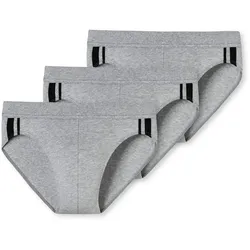 3 Schiesser Slips - Herren - Gr. M/5 - grau