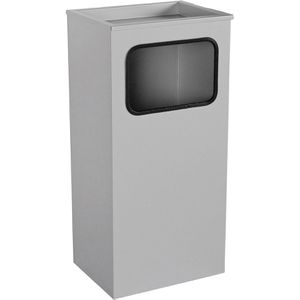 SZ-Metall Aschenbecher Classic, 29233, grau, für Outdoor, 2in1, Aschenbecher & Mülleimer aus Metall, 30 x 62cm, 12 Liter