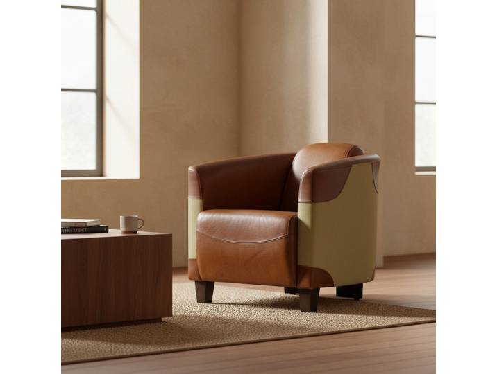 Fauteuil Club L’élégant en Cuir - Cigare