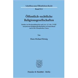 Öffentlich-rechtliche Religionsgesellschaften, Fachbücher von Hans Michael Heinig