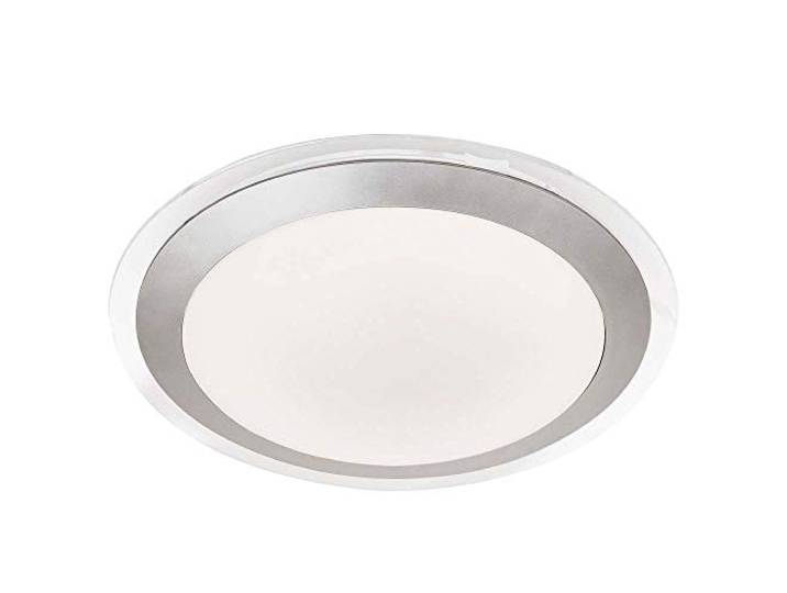 12W Badezimmer Flush Led Ip44, Klar & Silber, Weisser Schirm 3000K 700 Lumen