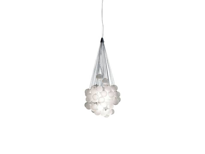Stochastic 48 Pendelleuchte 2700K Opal Weiß - Luceplan - Wohnzimmer - Glas