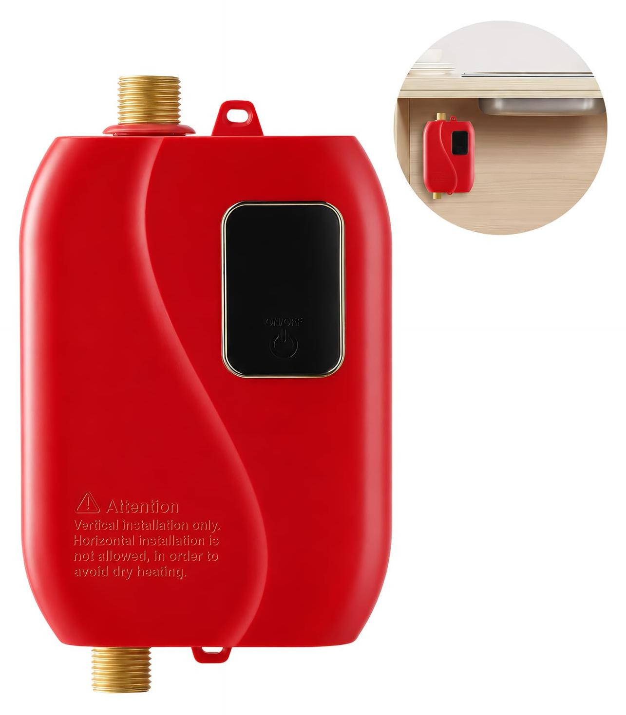Selius Elektrische Boiler Mini Instant Rood Onderkast 3000 Watt