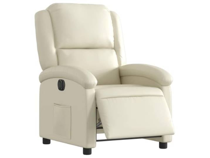 vidaXL Relaxsessel Elektrisch Creme Kunstleder