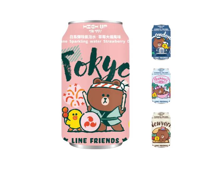 HIGH UP Line Friends City Boisson Sucrée Daifuku Fraise 330 ml