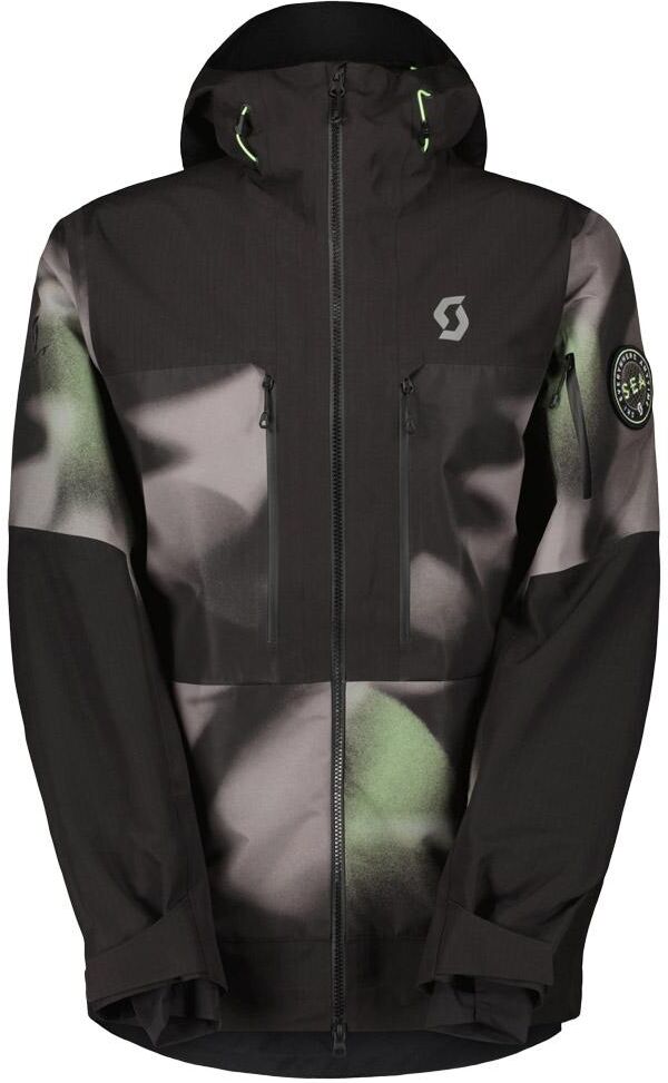 Scott  - M's Vertic Ripstop 3L Jacket Evening Greyprint Black - XL - Blouson Ski