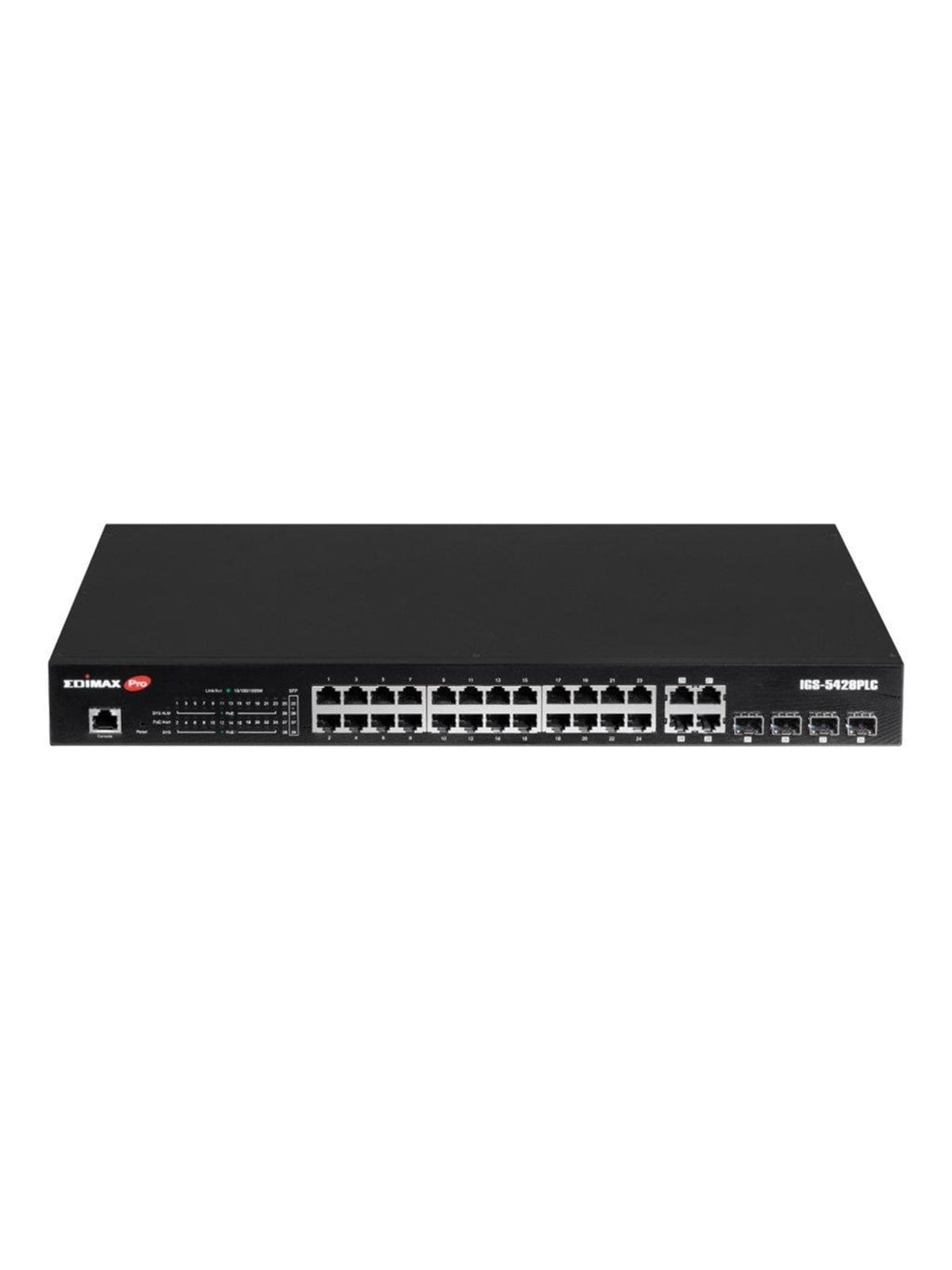 Edimax Pro IGS-5428PLC - switch - industrial Surveillance VLAN PoE+ Web Smart - 28 ports - smart - rack-mountable