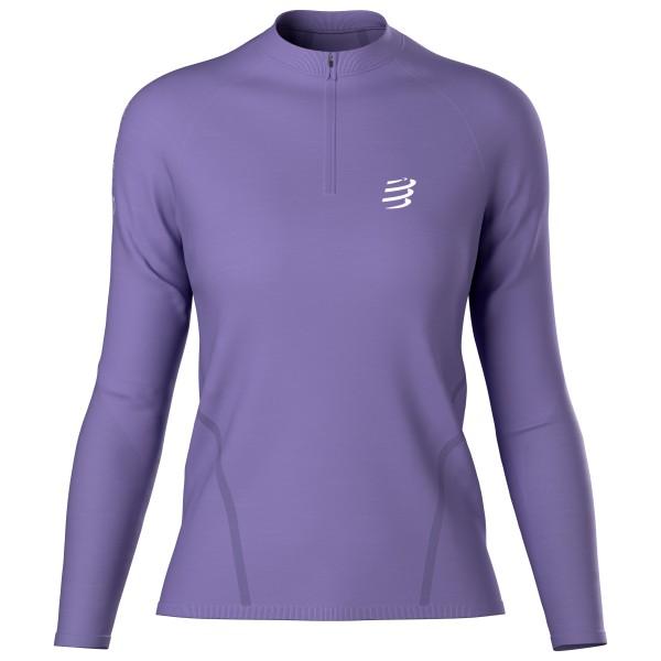 Compressport - Women's Merino Half-Zip L/S Tshirt - Laufshirt Gr S lila