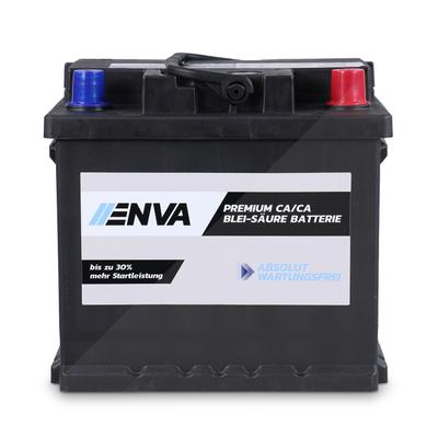 Enva Autobatterie, Starterbatterie 12V 50Ah 450A [Hersteller-Nr. RNU050RHT] für Renault Trucks, Nissan, Renault, Hyundai, Mega, Zastava, Morris, Dacia