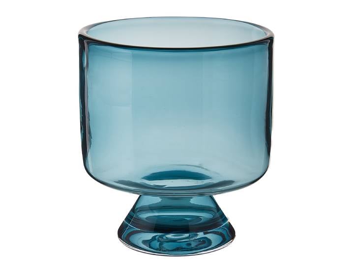 Lanterne Bleu Maison sur pied 17cm