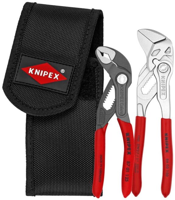 Mini-jeux de pinces, en pochette de ceinture à outils Knipex (00 20 72 V01)