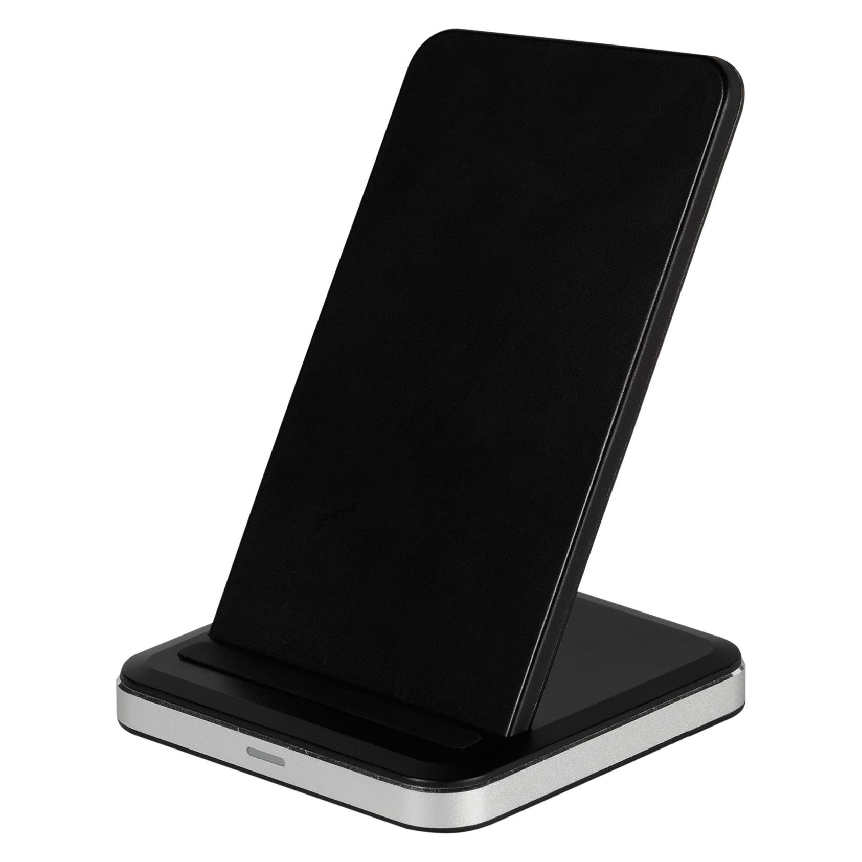 Vivanco Induktiver QI Ladestand, ALU, 10W, inklusive Micro USB Ladekabel (10 W) (QICHARSTANDVV10)