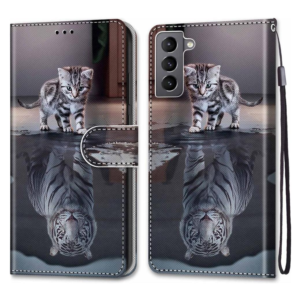 Cover-Discount Galaxy S22 - Leder Hülle Etui Katze (Samsung Galaxy S22) (101241828L)