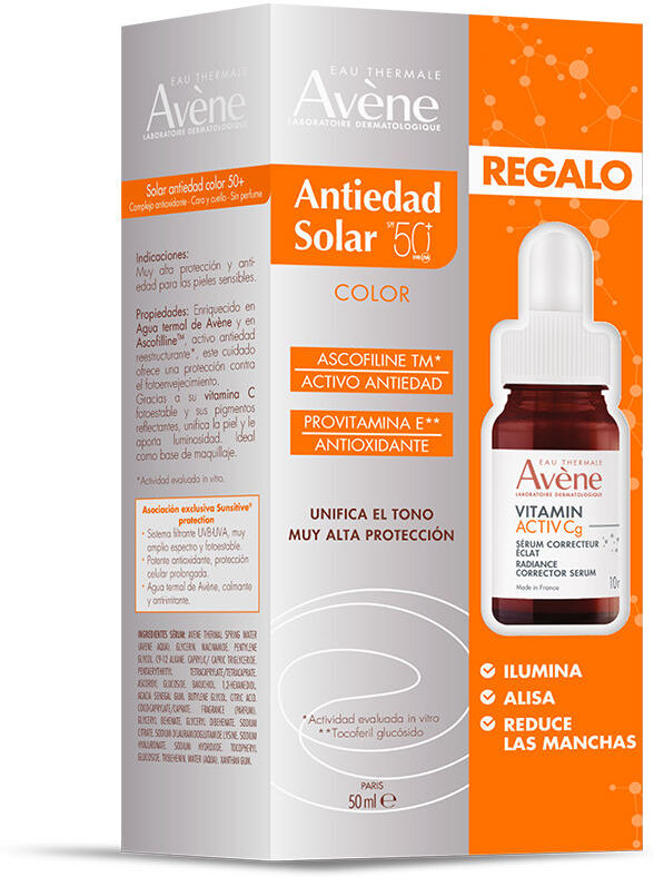 Avène Solaire ANTI-ÂGE Avec Couleur Spf 50+ pack de 2
