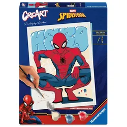 Ravensburger CreArt, Malen nach Zahlen Adults Trend Marvel Der ultimative Spider-Man - Held der Nachbarschaft