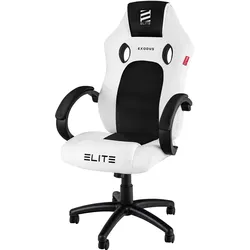 ELITE Gaming-Stuhl EXODUS, Memory-Schaum, extra hohe Rückenlehne, Wippmechanik, Armpolster, MG100 (Weiß/Schwarz)