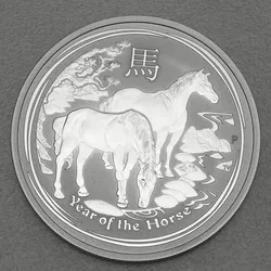 Silbermünze 2oz "Pferd" 2014 Lunar II – Year of the Horse (Australien)
