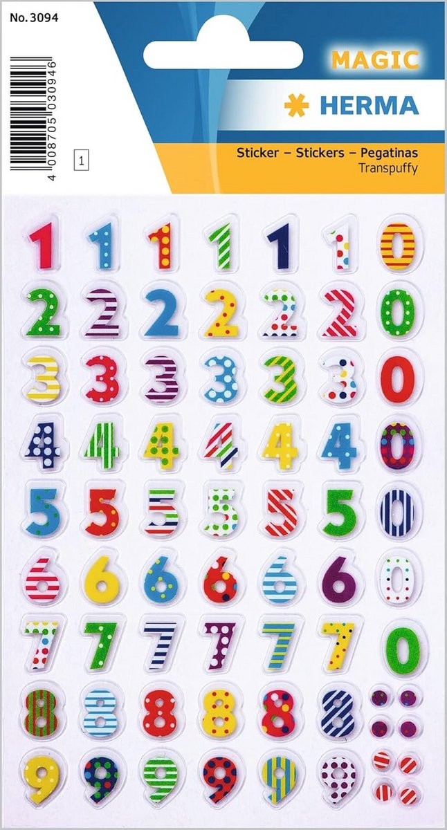 Kleurrijke Cijferstickers voor Organisatie en Decoratie