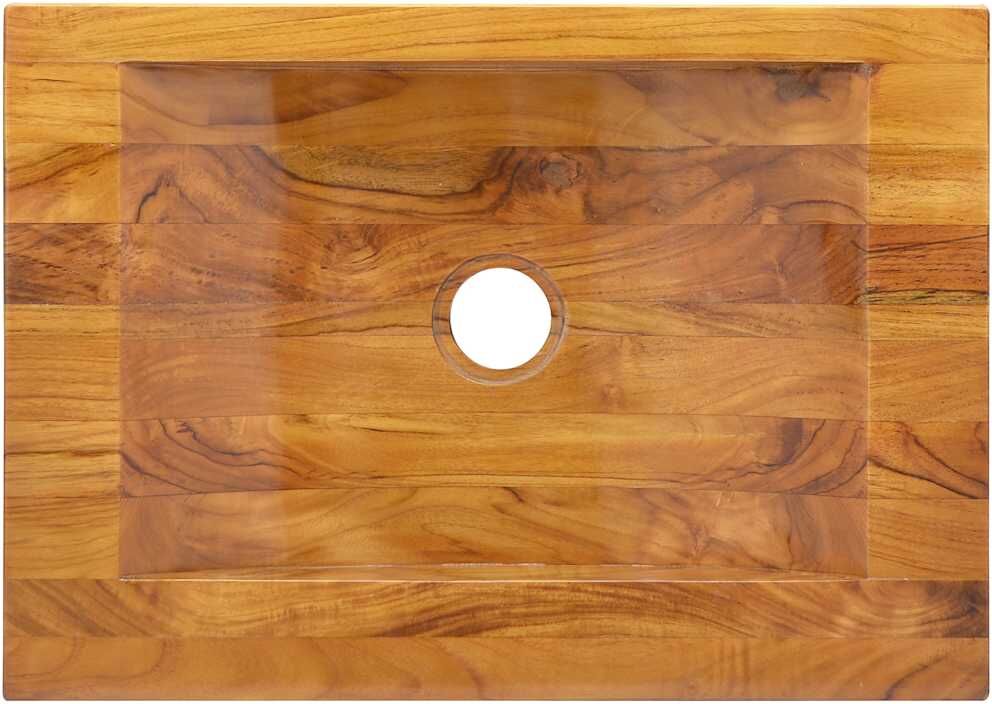 vidaXL Lavabo Bois de teck massif 50x35x10 cm
