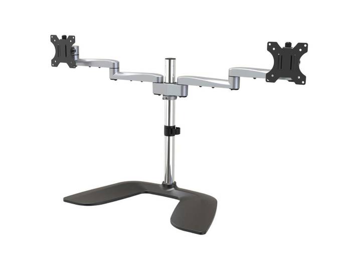 Startechcom Armdualss Support De Bureau Noir Et Argent