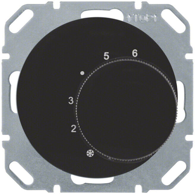 Berker Régulateur de température noir/gris inverseur/pièce centrale 20262045 (20262045)