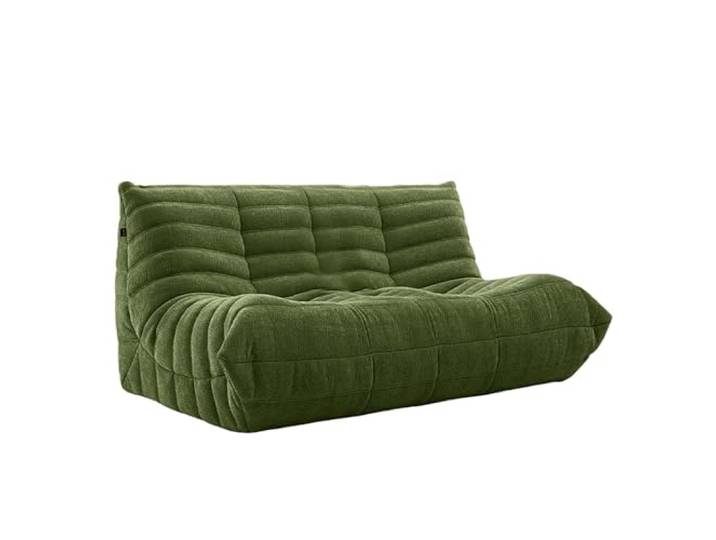 GAOCUNBING Kaminsessel, Vollkompression aus Schwamm, Loungesessel aus weichem Wildleder, Couch ohne Knochen, Lazy Floor Sofa Couch, Sitzsacksofa für Wohnzimmer und Schlafzimmer (E, Three People)
