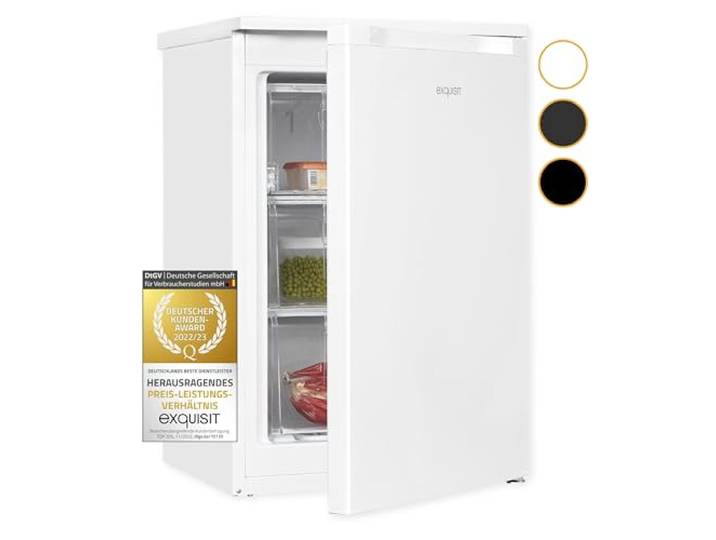 Exquisit GS81-051C Gefrierschrank Weiss - 85 L Tiefkühlschrank Klein