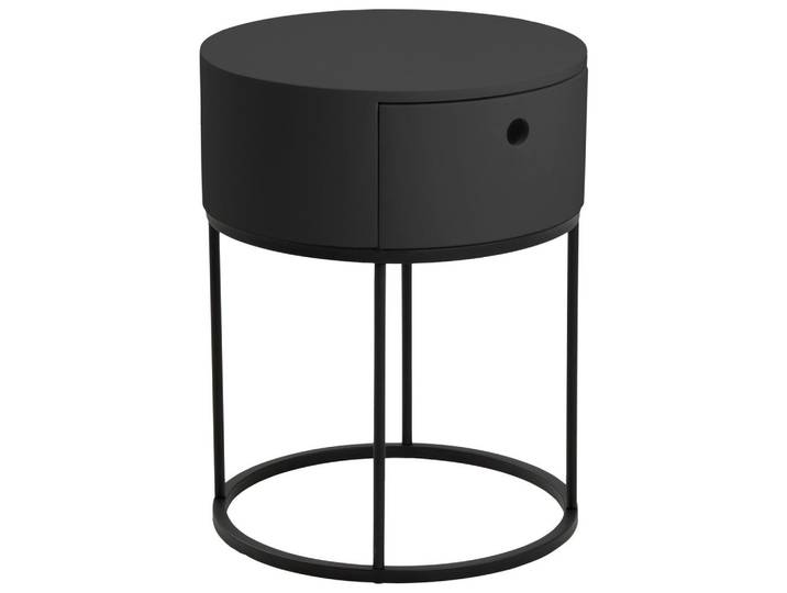 Mid.you Nachtschrank, Schwarz, Metall, 1 Schublade(n) Schubladen, 51 cm, Reach, Schlafzimmer, Nachttische