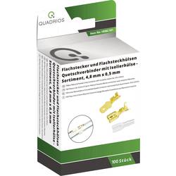 Quadrios 1908C181 Quetschverbinder-Sortiment 0.50 mm² 1 mm² Messing, Transparent 100 Teile