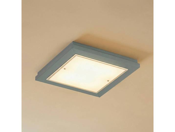 Plafondlamp Tally, dimbaar, groen, Hal, Hout, plafondlamp
