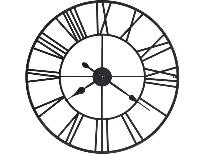 vidaXL - Wandklok - vintage-stijl - met - quartz-mechanisme - XXL - 80 - cm - metaal