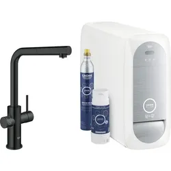 GROHE Blue Home + Armatur L-Auslauf - schwarz matt